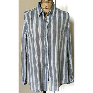 Fred David Blouse Long Sleeve Button-Down Collared